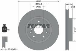 TEXTAR Disc frana TEXTAR PRO 92268303 (92268303)