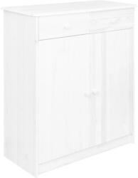 vidaXL Servantă cu 2 sertare, alb, 78x35x89 cm, lemn masiv de pin (337034) Comoda