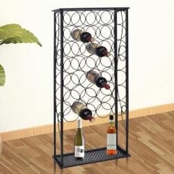 vidaXL Suport sticle de vin pentru 28 de sticle, metal (240942) - vidaxl Suport sticla vin