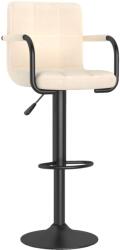 vidaXL Scaun de bar, crem, material textil (334627)