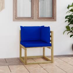 vidaXL Canapea de grădină colțar cu perne, lemn de pin verde tratat (3065231) - comfy