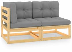 vidaXL Set mobilier de grădină cu perne, 2 piese, lemn masiv de pin (805745) - comfy