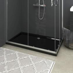 vidaXL Cădiță de duș dreptunghiulară din ABS, neagră, 70x120 cm (148914) - comfy