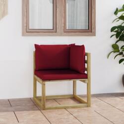 vidaXL Canapea de grădină colțar cu perne, lemn verde tratat (3065201) - comfy