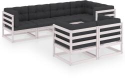 vidaXL Set mobilier de grădină cu perne, 7 piese, lemn masiv de pin (3076695) - comfy
