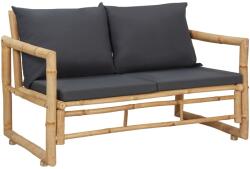 vidaXL Bancă de grădină cu perne, 115 cm, bambus (315597) - comfy