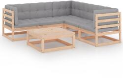 vidaXL Set mobilier de grădină cu perne, 6 piese, lemn masiv de pin (3076549) - comfy