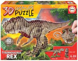 Educa Puzzle dinosaurus Tyrannosaurus Rex 3D Creature Educa lungime 61 cm 82 piese de la 6-9 ani (EDU19182)