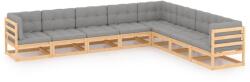 vidaXL Set mobilier de grădină cu perne, 8 piese, lemn masiv de pin (3076884) - comfy