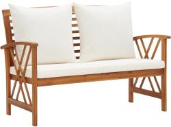 vidaXL Bancă de grădină cu perne, 119 cm, lemn masiv de acacia (310270) - comfy