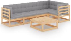 vidaXL Set mobilier de grădină cu perne, 6 piese, lemn masiv de pin (3076609) - comfy