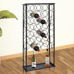 vidaXL Suport sticle de vin pentru 28 de sticle, metal (240942) - comfy Suport sticla vin