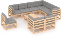 vidaXL Set mobilier de grădină cu perne, 10 piese, lemn masiv de pin (3076859) - comfy