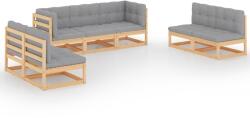 vidaXL Set mobilier de grădină cu perne, 7 piese, lemn masiv de pin (3076469)