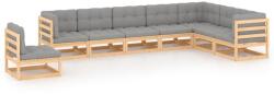 vidaXL Set mobilier de grădină cu perne, 8 piese, lemn masiv de pin (3076824) - comfy