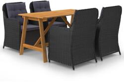 vidaXL Set de masă pentru grădină, 5 piese, negru (3068772) - comfy