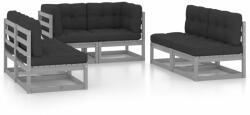 vidaXL Set mobilier de grădină cu perne, 6 piese, lemn masiv de pin (3076461) - comfy