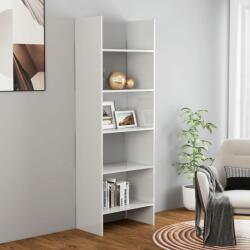 vidaXL Bibliotecă, alb extralucios, 60x35x180 cm, PAL (803413) - comfy