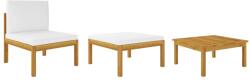 vidaXL Set mobilier de grădină cu perne, 3 piese, lemn masiv de acacia (312425) - comfy