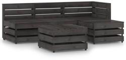 vidaXL Set mobilier de grădină, 5 piese, gri, lemn tratat (3068060) - comfy