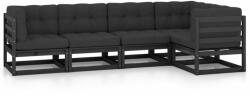 vidaXL Set mobilier grădină cu perne, 5 piese, lemn masiv pin (3076608) - comfy