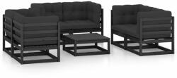 vidaXL Set mobilier grădină cu perne, 7 piese, lemn masiv pin (3076498)