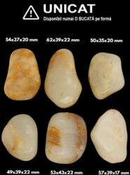 Palm Stone Calcit Galben Natural - 49-62 x 35-43 x 17-22 mm - (XXL) - Unicat