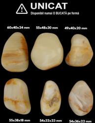 Palm Stone Calcit Galben Natural - 49-60 x 32-48 x 18-30 mm - (XXL) - Unicat