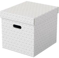 ESSELTE Tárolódoboz, kocka alakú, ESSELTE Home , fehér (628288) - irodaszerbolt