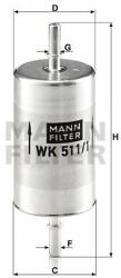 Mann-filter filtru combustibil MANN-FILTER WK 511/1 (WK 511/1) - automobilus