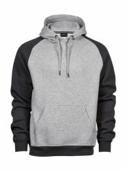 TEE JAYS Férfi kapucnis hosszú ujjú pulóver Tee Jays Two-Tone Hooded Sweatshirt XL, Heather/Sötét szürke