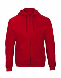 B&C Collection Férfi kapucnis hosszú ujjú pulóver B and C ID. 205 50/50 Hooded Full Zip Sweat Unisex XS, Piros