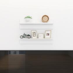 vidaXL Rafturi de perete, 2 buc. , alb, 60x11, 5x18 cm, PAL (807315) Raft