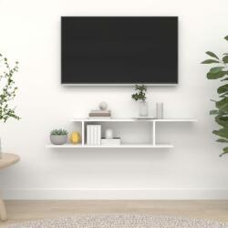 vidaXL Raft TV cu montaj pe perete, alb, 125x18x23 cm, PAL (806989) Raft