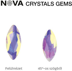 Crystalnails NOVA Crystal Gems Formakő - 3, 4x8 mm búzaszem (aurora)