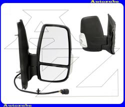 FORD TRANSIT 6 2019.05-től Visszapillantó tükör jobb "RÖVID-karos" elektromosan állítható, fűthető-domború tükörlappal, fehér irányjelzővel, fekete borítással (kar: 110mm) MFD810-R