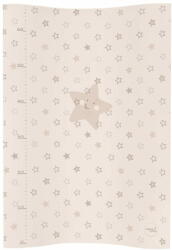 Ceba Baby COSY Pelenkázó alátét, 2 oldalszéllel, puha, (50x70) Csillagok, bézs
