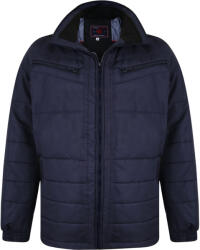 Kam Jeanswear Geaca Quilted Biker Bleumarin Din Polyester - 2xl, 3xl, 4xl, 5xl, 6xl, 7xl