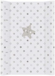  Ceba Baby Pelenkázó alátét 2 oldalú, merev deszkával (50x70) Comfort, csillagok, szürke