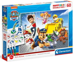 Clementoni Mancs őrjárat színezhető kétoldalas puzzle 60 db-os (26097)