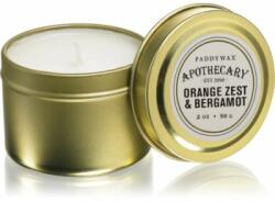 Paddywax Apothecary Orange Zest & Bergamot illatgyertya alumínium dobozban 56 g