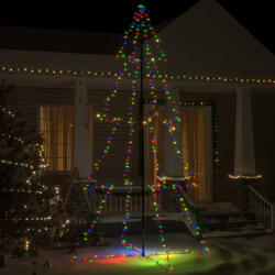 vidaXL Brad Crăciun conic 360 LED-uri, 143x250 cm, interior & exterior (328595) - vidaxl