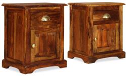 vidaXL Noptieră 40 x 30 x 50 cm 2 buc, lemn masiv de sheesham (243939)