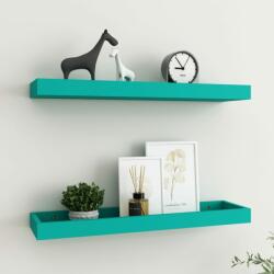vidaXL Rafturi de perete Loggia, 2 buc. , albastru, 60x15x4 cm, MDF (330225) Raft