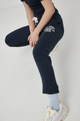 Superdry Pantaloni femei, culoarea albastru marin, cu imprimeu 9BY8-SPD0US_59X