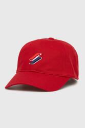 Superdry șapcă din bumbac culoarea rosu, material neted 9BY8-CAM0KS_33X