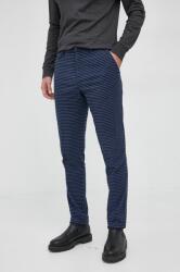 Sisley Pantaloni bărbați, culoarea albastru marin, mulat 9BY8-SPM0RO_59X