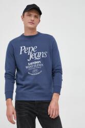 Pepe Jeans Hanorac de bumbac bărbați, culoarea albastru marin, cu imprimeu 9BY8-BLM0J6_59X