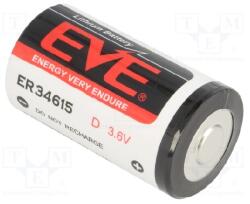 EVE EVE-ER34615S Elem: lítium 3, 6V D Ø 32, 9x61, 5mm 19000mAh