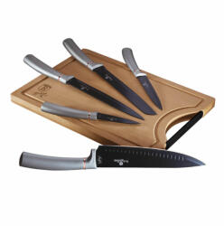 Berlinger Haus Set cutite otel inoxidabil (6 piese) cu tocator din bambus Moonlight Collection Berlinger Haus BH 2556 (BH/2556)